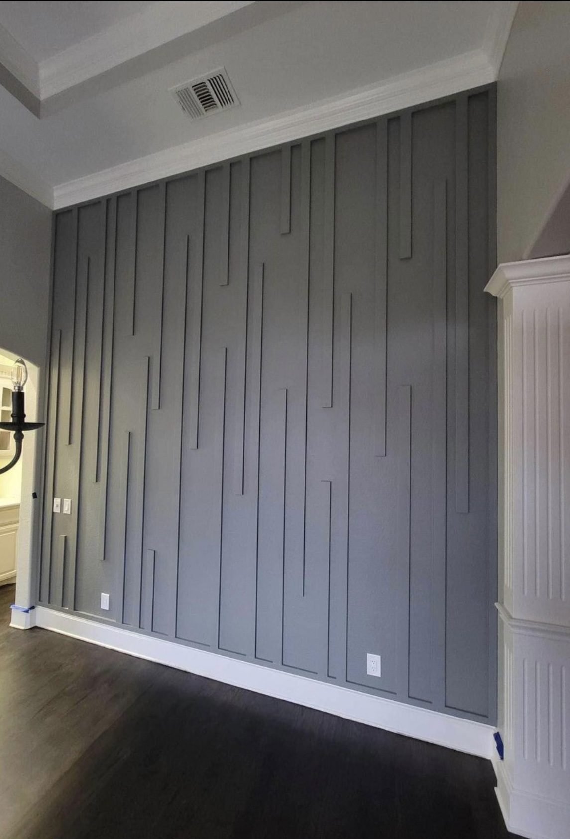 Elegant vertical line accent wall